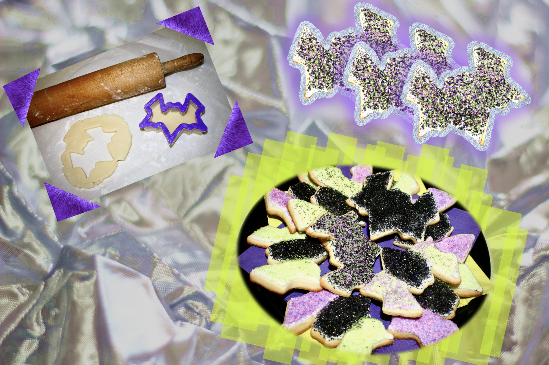 bat sugar cookies goth halloween