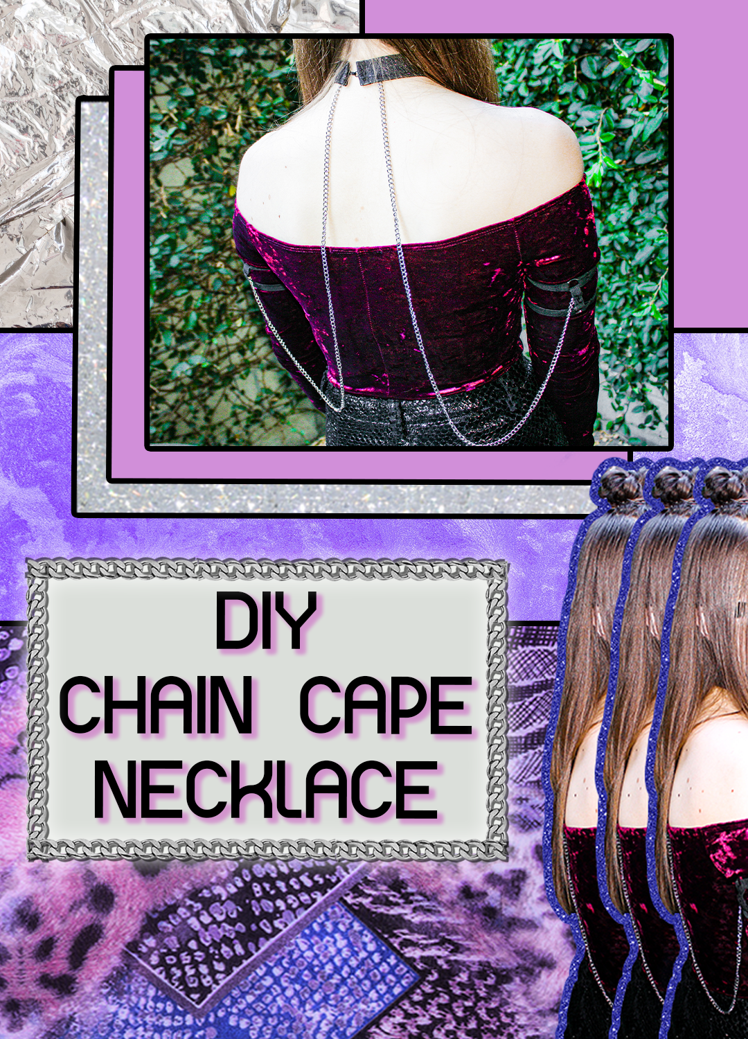how to make a DIY chain cape necklace accessory